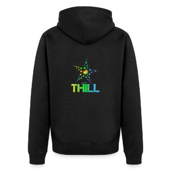 Thill Geburtstag Thill - Unisex Premium Bio Zip Hoodie - Schwarz - Hinten - Nico (187cm)