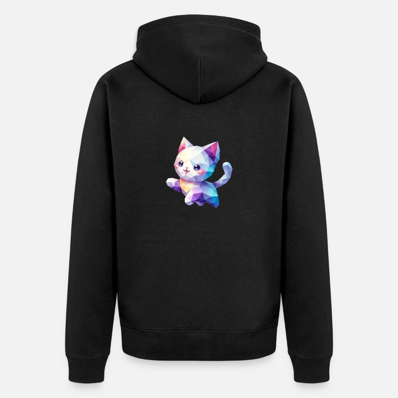 Chat - Veste à capuche bio Premium Unisexe - noir