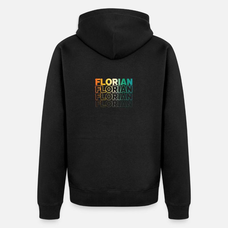 Florian - Veste à capuche bio Premium Unisexe - noir