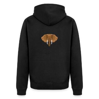 Wildtiere - Unisex Premium Bio Zip Hoodie - Schwarz - Hinten - Nico (187cm)