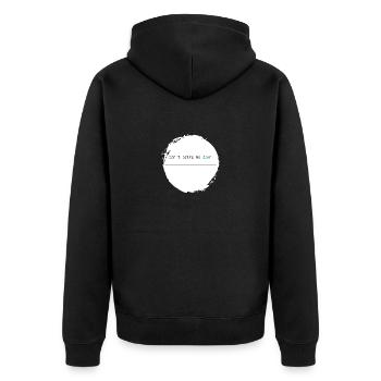 Drôle de dicton - Je ne peux pas me faire descendre vert - Veste à capuche bio Premium Unisexe - noir - Dos - Nico (187cm)