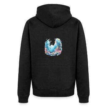 Sous-marin - Veste à capuche bio Premium Unisexe - noir - Dos - Nico (187cm)