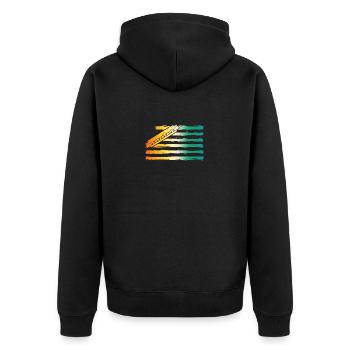 Harmonica Harmonica - Unisex Premium Organic Zip Hoodie - black - Back - Nico (187cm)