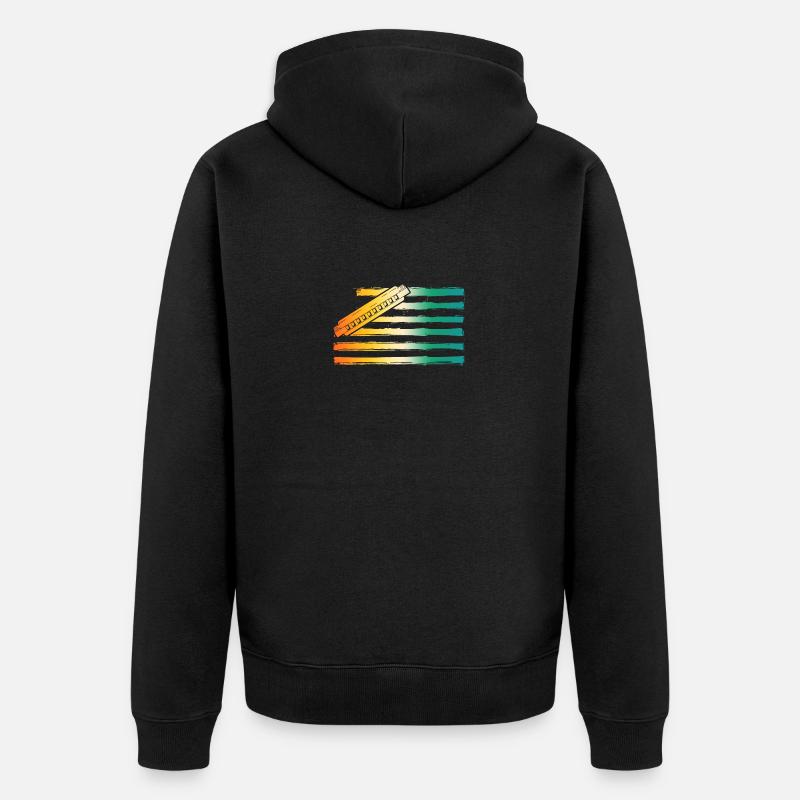 Harmonica Harmonica - Unisex Premium Organic Zip Hoodie - black