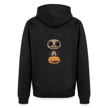 Suricate Halloween Bande dessinée drôle - Veste à capuche bio Premium Unisexe - noir - Dos - Nico (187cm)