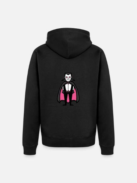 Vampire Halloween Funny Funny - Unisex Premium Organic Zip Hoodie - black