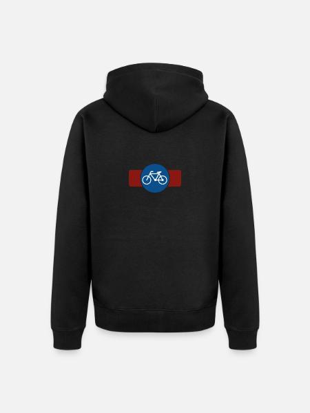 Fahrrad - Unisex Premium Bio Zip Hoodie - Schwarz