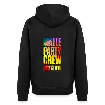 Membre de l’équipage de Malle Party Mallorca - Veste à capuche bio Premium Unisexe - noir - Dos - Nico (187cm)