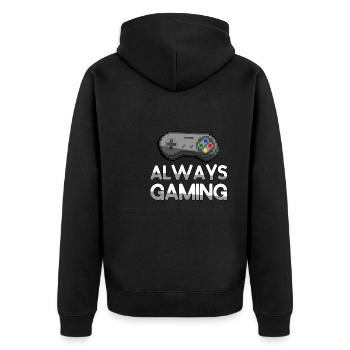 ALWAYS GAMING + Manette SNES - Jeux - Veste à capuche bio Premium Unisexe - noir - Dos - Nico (187cm)