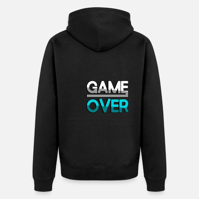 GAME OVER (Turquoise) - Jeux - Veste à capuche bio Premium Unisexe - noir