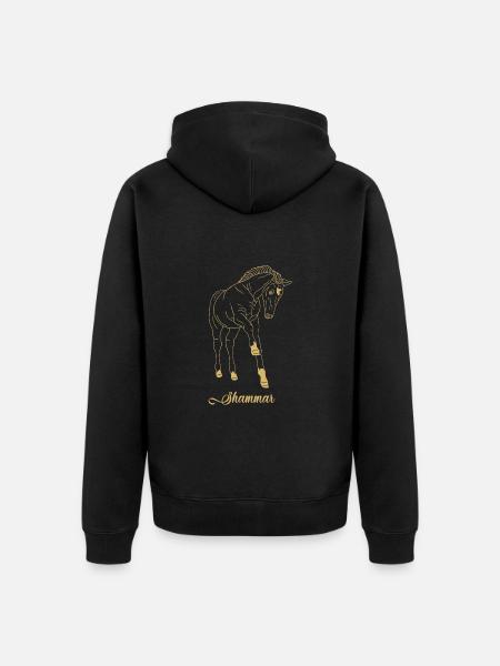Trakehner Shammar - Unisex Premium Bio Zip Hoodie - Schwarz