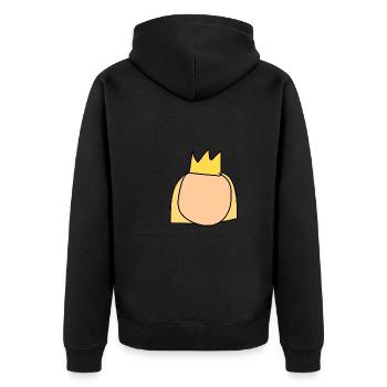 Symbole de la reine de la couronne de la tête - Veste à capuche bio Premium Unisexe - noir - Dos - Nico (187cm)