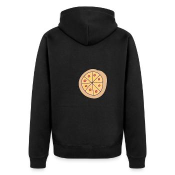 Pizza Symbole Salami Nourriture - Veste à capuche bio Premium Unisexe - noir - Dos - Nico (187cm)