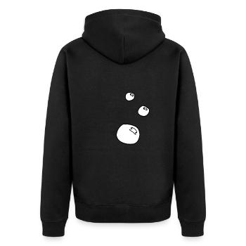 Soap bubbles forming circles - Unisex Premium Organic Zip Hoodie - black - Back - Nico (187cm)