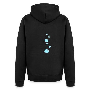 Soap Bubbles Circles Shape Water Shape Blue - Unisex Premium Organic Zip Hoodie - black - Back - Nico (187cm)