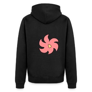 Symbole Plante Fleur Rose - Veste à capuche bio Premium Unisexe - noir - Dos - Nico (187cm)