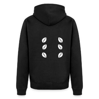 Motif Feuille Feuilles Cadre Nature - Veste à capuche bio Premium Unisexe - noir - Dos - Nico (187cm)