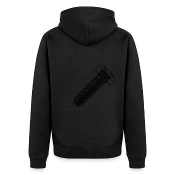 Pièce de rechange à vis de tournevis d’atelier - Veste à capuche bio Premium Unisexe - noir - Dos - Nico (187cm)