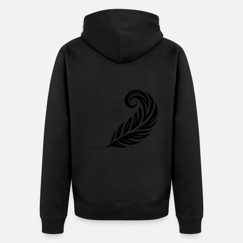Stylo à encre incurvé - Veste à capuche bio Premium Unisexe - noir