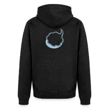 leere Blase Text hinzufügen anpassen - Unisex Premium Bio Zip Hoodie - Schwarz - Hinten - Nico (187cm)