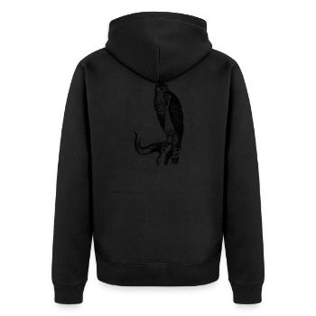 faucon - Veste à capuche bio Premium Unisexe - noir - Dos - Nico (187cm)