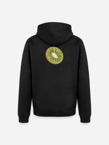 kiwi healthy fruit gift - Unisex Premium Organic Zip Hoodie - black