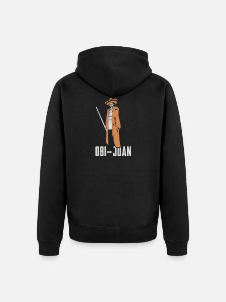 Obi Juan Gift - Unisex Premium Organic Zip Hoodie - black