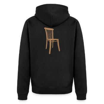 Chair illustration - Unisex Premium Organic Zip Hoodie - black - Back - Nico (187cm)