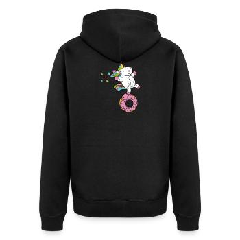 Licorne Licorne style rétro vintage grunge - Veste à capuche bio Premium Unisexe - noir - Dos - Nico (187cm)