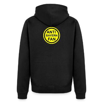 Anti Bayern fan, Antibayer fan - Unisex Premium Organic Zip Hoodie - black - Back - Nico (187cm)