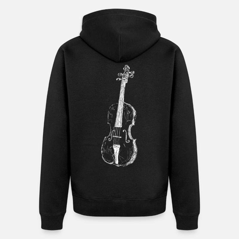violon - Veste à capuche bio Premium Unisexe - noir