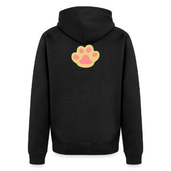 Chat patte chat patte gelée haricots - Veste à capuche bio Premium Unisexe - noir - Dos - Nico (187cm)