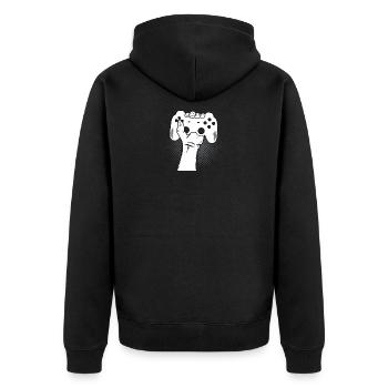 Contrôleur de puissance de joueur | Jeux - Veste à capuche bio Premium Unisexe - noir - Dos - Nico (187cm)
