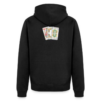 Watten wattn machine - Veste à capuche bio Premium Unisexe - noir - Dos - Nico (187cm)