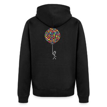 Balloon Sticks - Unisex Premium Organic Zip Hoodie - black - Back - Nico (187cm)