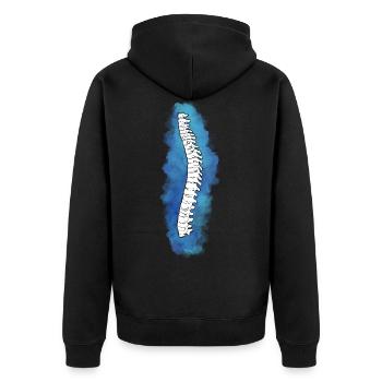 Physiothérapeute chiropracteur physiothérapie - Veste à capuche bio Premium Unisexe - noir - Dos - Nico (187cm)