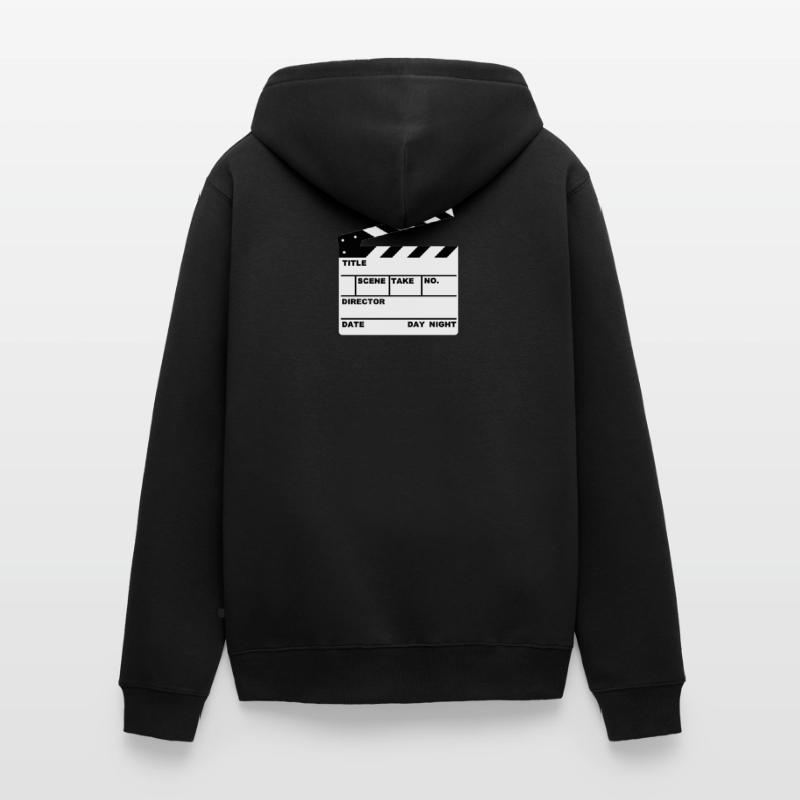clapperboard (writable flex) Unisex Premium Organic Zip Hoodie