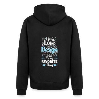 Illustrateur Dessinateur Dessin - Veste à capuche bio Premium Unisexe - noir - Dos - Nico (187cm)