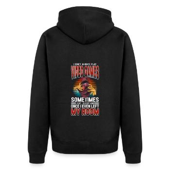 Jeux de jeu Nerd - Veste à capuche bio Premium Unisexe - noir - Dos - Nico (187cm)