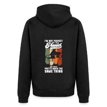 Musiker Komponist Klassische Musik - Unisex Premium Bio Zip Hoodie - Schwarz - Hinten - Nico (187cm)