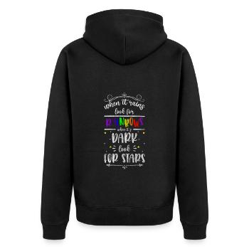 Symbole du télescope Star Wishes - Veste à capuche bio Premium Unisexe - noir - Dos - Nico (187cm)