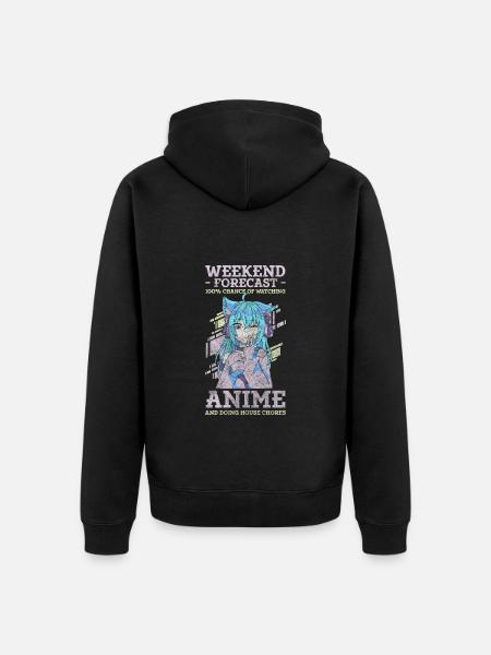 Anime Convention Senpai Otaku - Unisex Premium Organic Zip Hoodie - black
