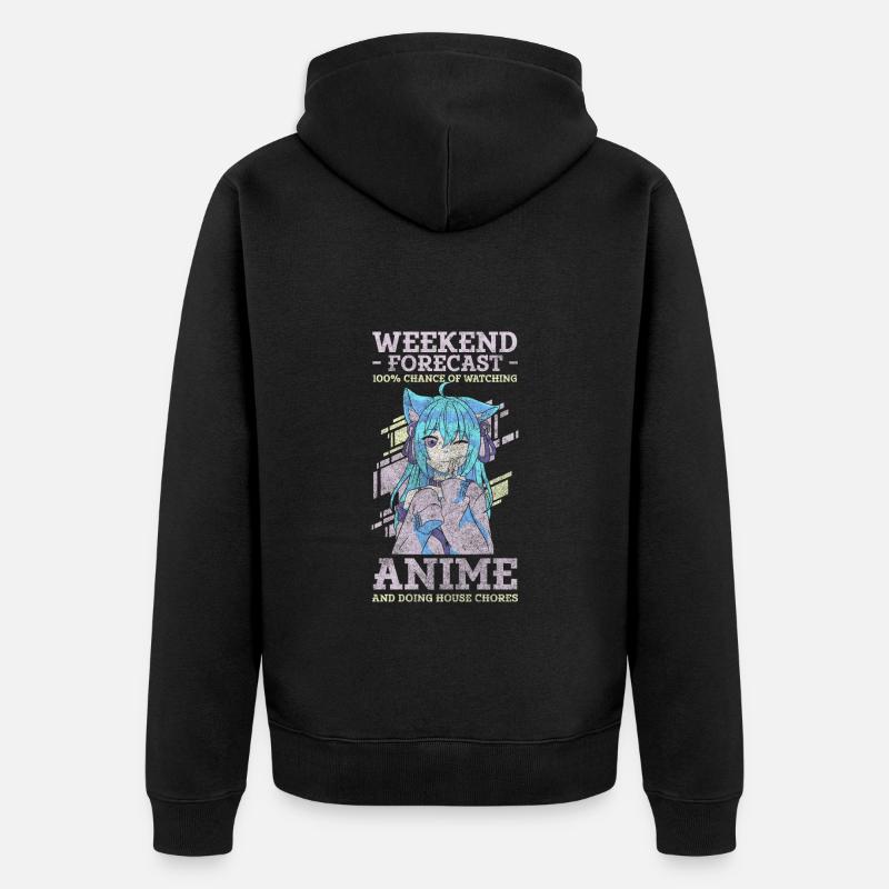 Convention d’anime Senpai Otaku - Veste à capuche bio Premium Unisexe - noir