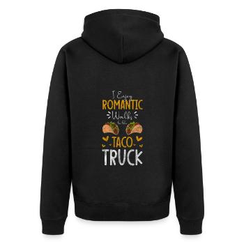 Taco Hunger Hungry Cheese - Veste à capuche bio Premium Unisexe - noir - Dos - Nico (187cm)