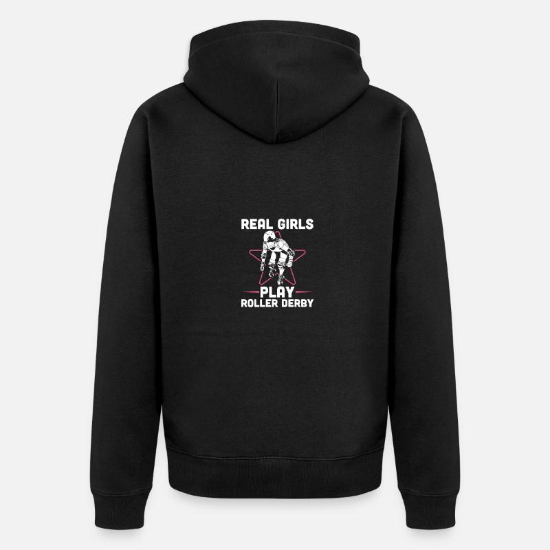Roller derby - Veste à capuche bio Premium Unisexe - noir