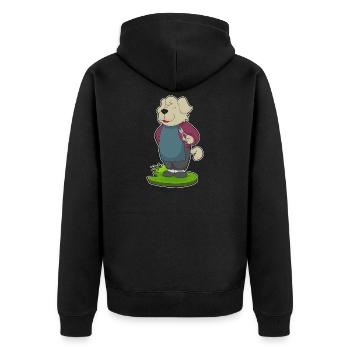 Coiffeur pour chien Ciseaux - Veste à capuche bio Premium Unisexe - noir - Dos - Nico (187cm)