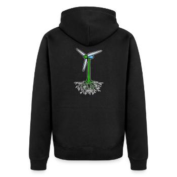 Earth Tree Environmental Protection Global Warming Environment Nature - Unisex Premium Organic Zip Hoodie - black - Back - Nico (187cm)
