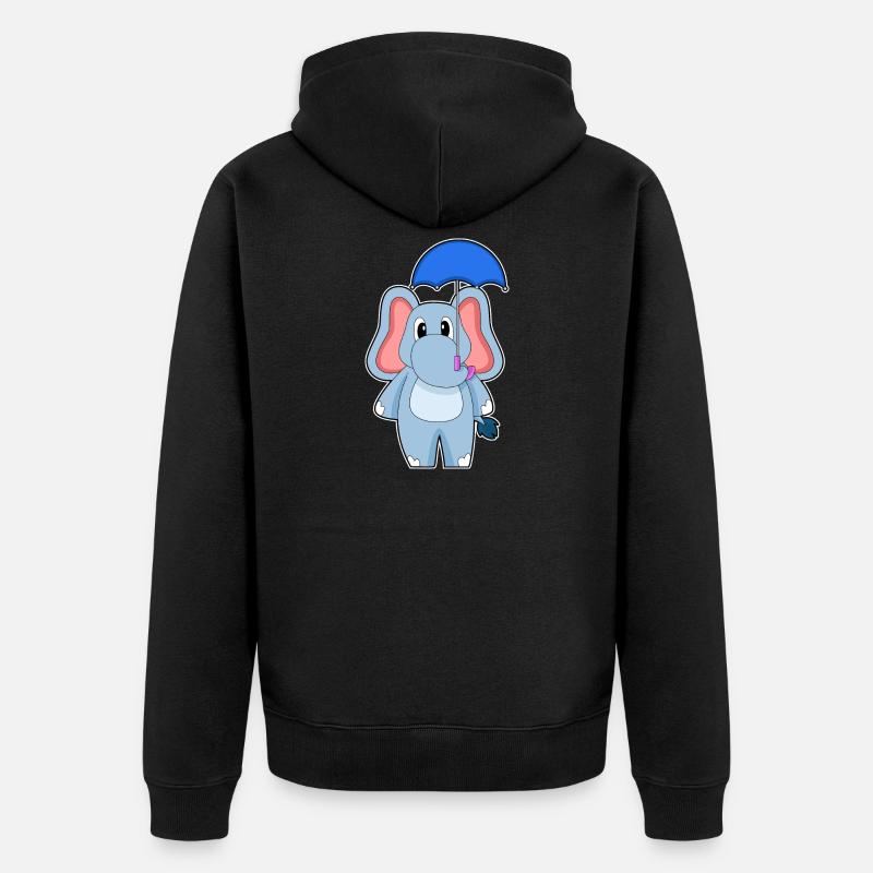 Parapluie d’éléphant - Veste à capuche bio Premium Unisexe - noir