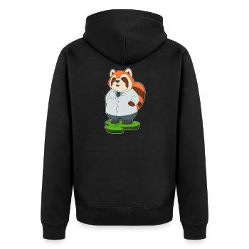 Médecin panda roux - Veste à capuche bio Premium Unisexe - noir - Dos - Nico (187cm)