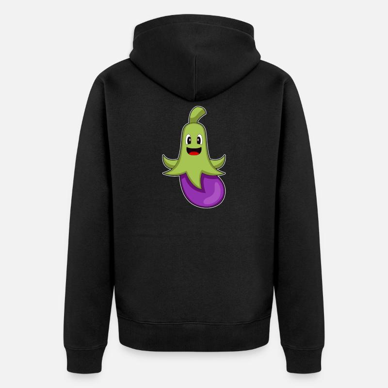 Poulpe Aubergine - Veste à capuche bio Premium Unisexe - noir
